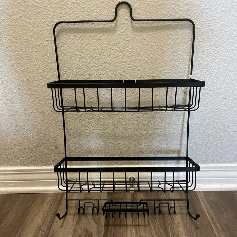 Shower caddy with suction cups and razor holder